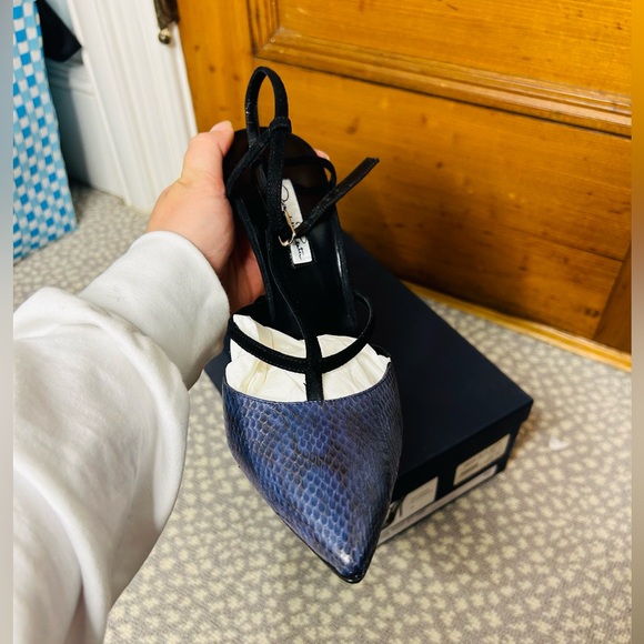 Oscar de la Renta Brand New $775 Snakeskin Gloria Pump Stiletto Heels Size EU 40 - Picture 6 of 10